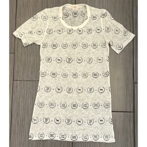 Victorias Secret PINK Sheer Short Sleeve Burnout Logo T-shirt Size Small